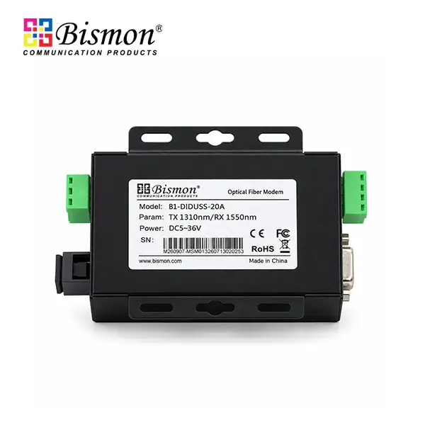 RS232/485/422 to Single-Fiber (BiDi)  Fiber Converter(SC port) SM 20km Industrial grade(A)